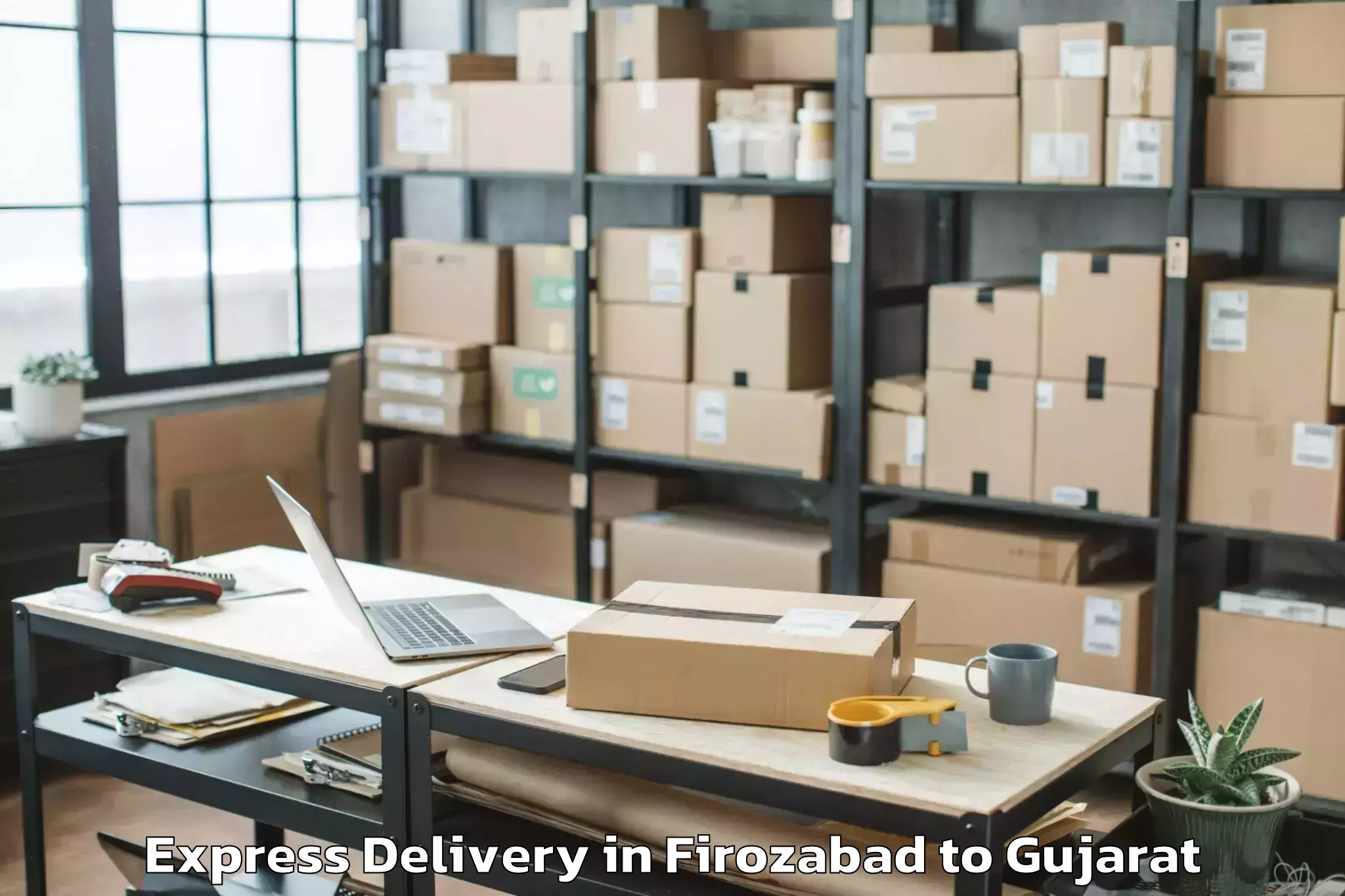 Easy Firozabad to Gujarat Express Delivery Booking